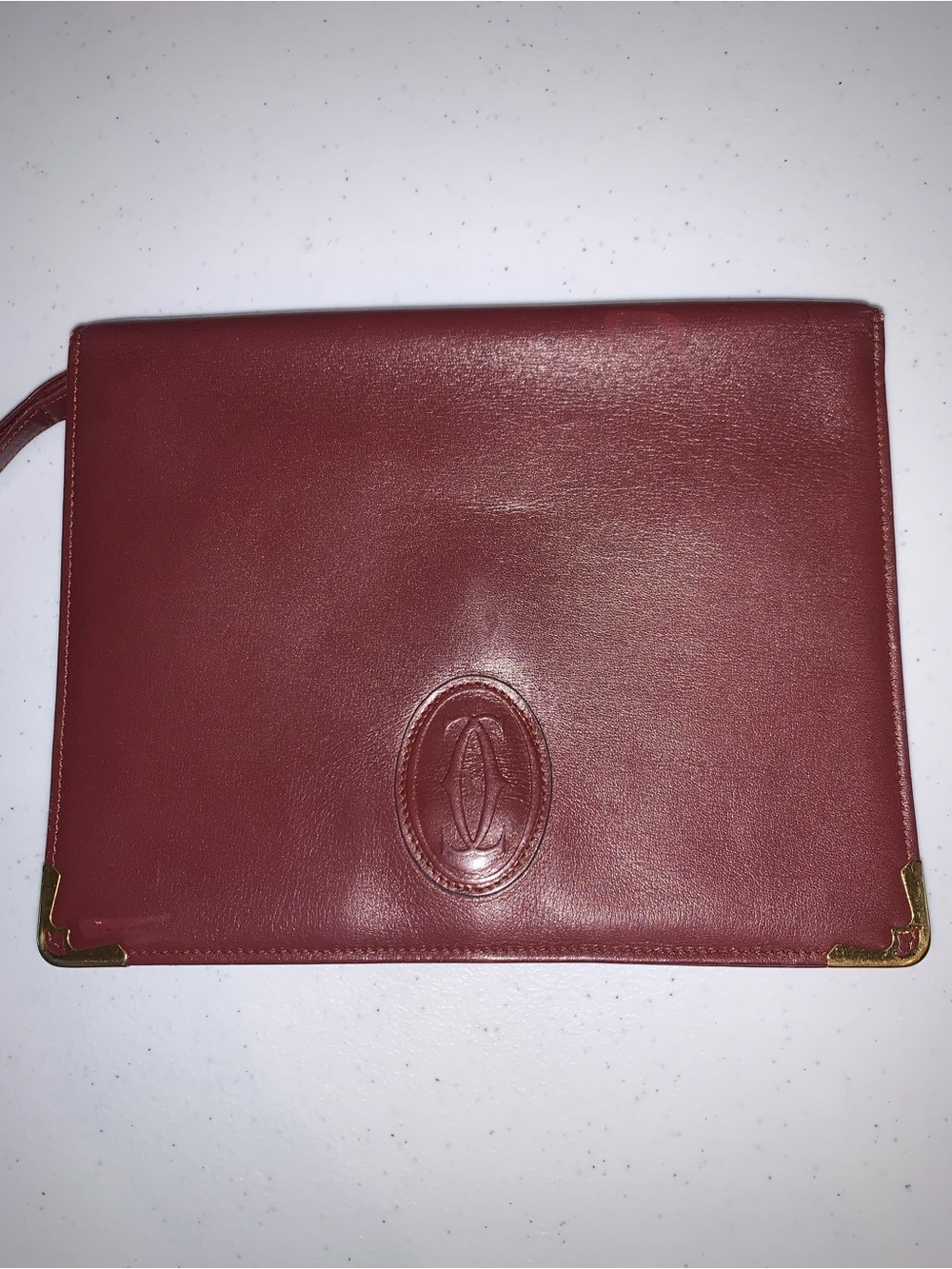 Vintage Cartier "Must de Cartier" clutch wristlet Calf skin leather, so soft EVC